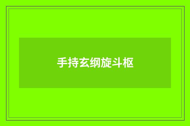 手持玄纲旋斗枢