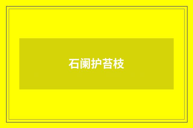 石阑护苔枝