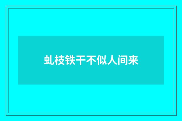 虬枝铁干不似人间来