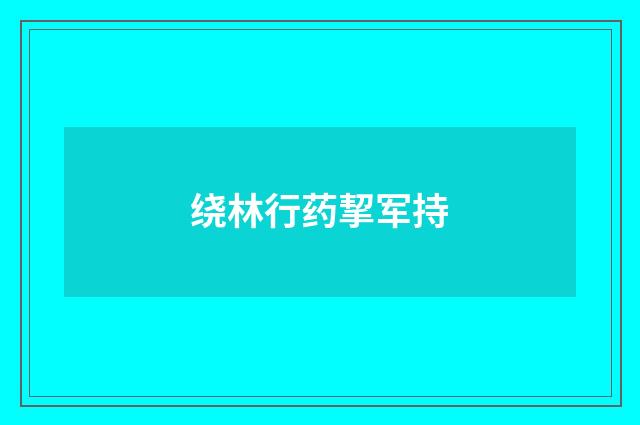 绕林行药挈军持