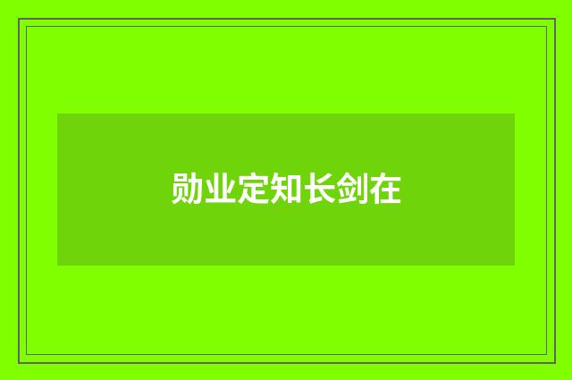 勋业定知长剑在