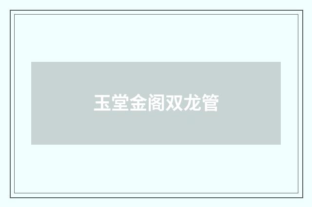 玉堂金阁双龙管