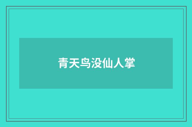 青天鸟没仙人掌