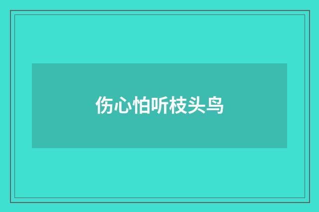 伤心怕听枝头鸟