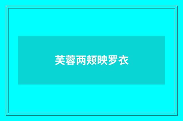 芙蓉两颊映罗衣