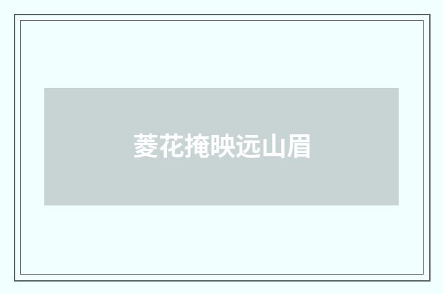 菱花掩映远山眉