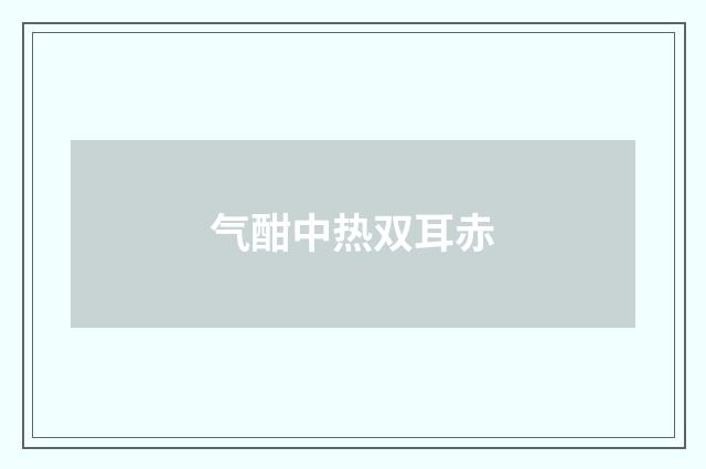 气酣中热双耳赤