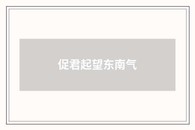 促君起望东南气
