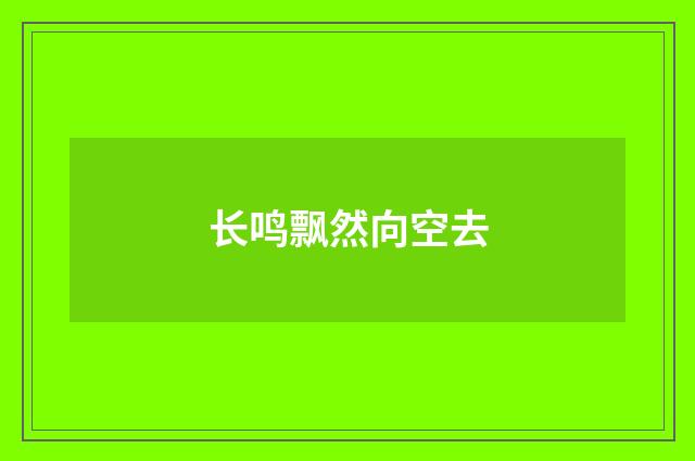 长鸣飘然向空去