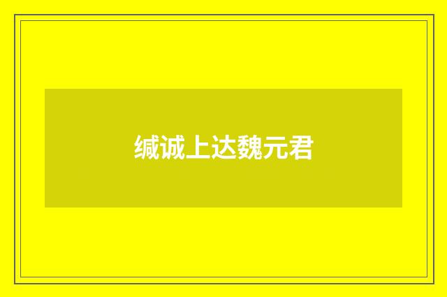 缄诚上达魏元君