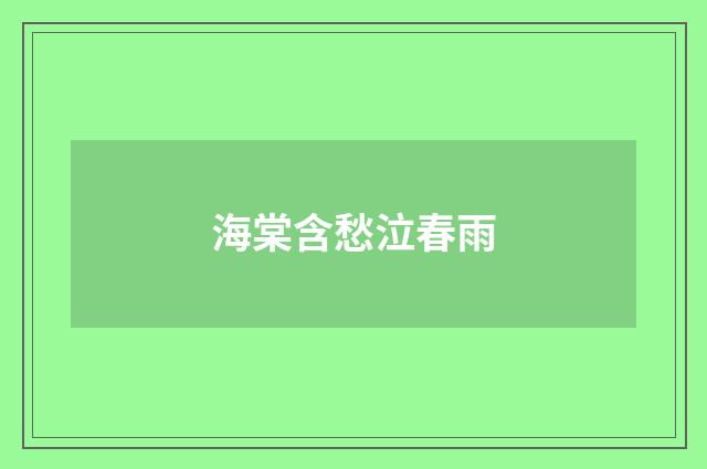 海棠含愁泣春雨