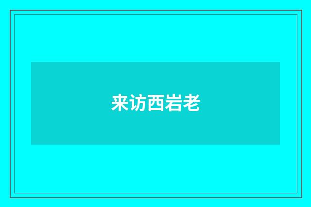来访西岩老