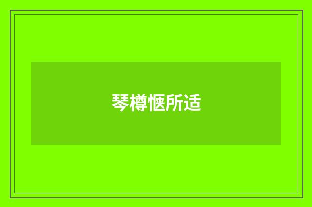 琴樽惬所适