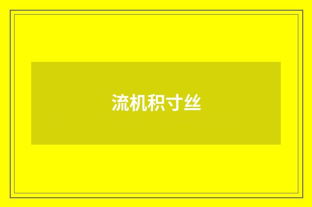 流机积寸丝