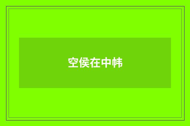 空侯在中帏