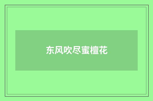 东风吹尽蜜檀花