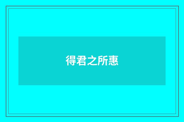 得君之所惠