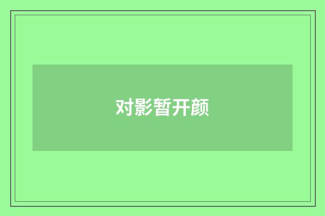 对影暂开颜