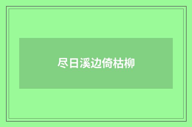 尽日溪边倚枯柳