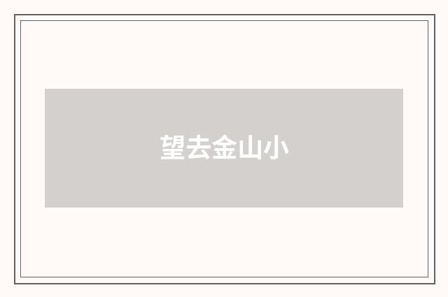 望去金山小