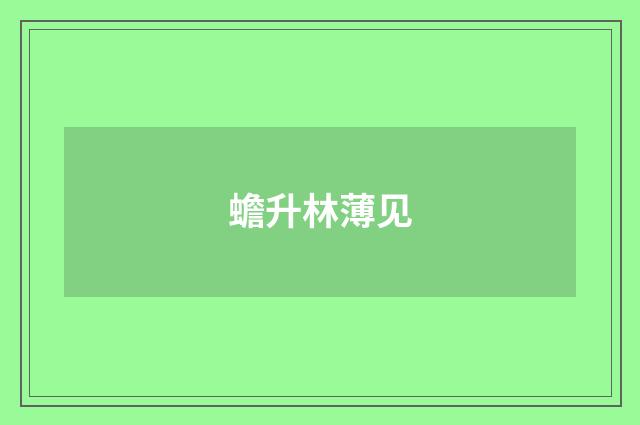蟾升林薄见
