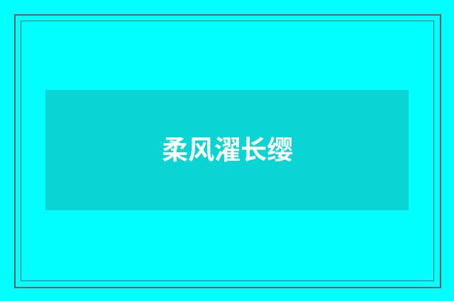 柔风濯长缨