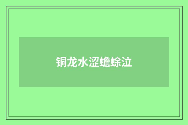铜龙水涩蟾蜍泣