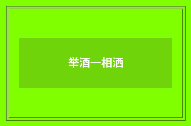 举酒一相洒