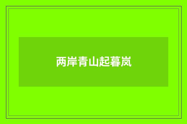 两岸青山起暮岚