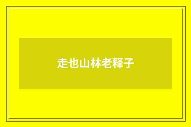 走也山林老释子