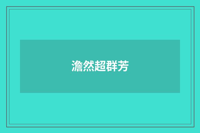 澹然超群芳