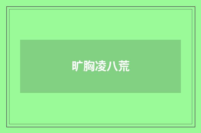 旷胸凌八荒