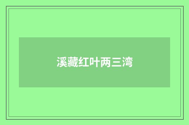 溪藏红叶两三湾