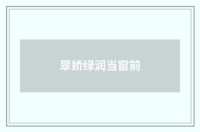 翠娇绿润当窗前