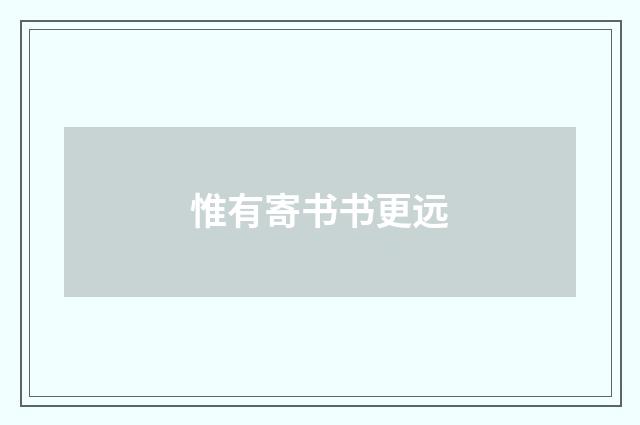 惟有寄书书更远