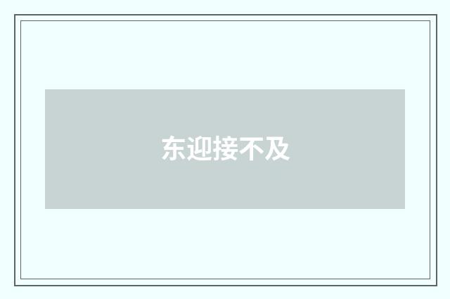 东迎接不及