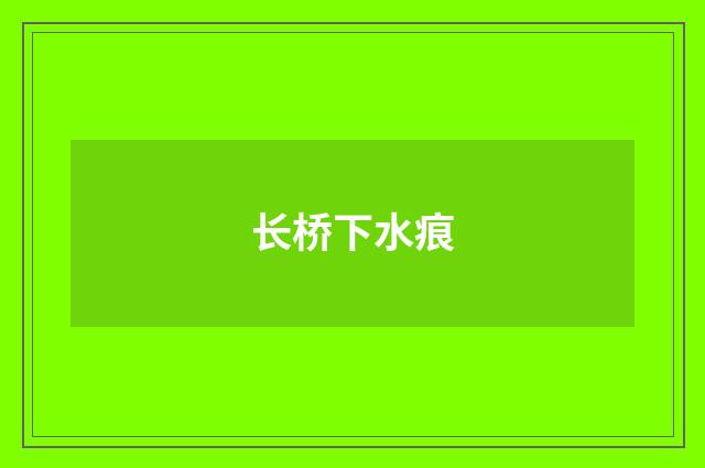 长桥下水痕