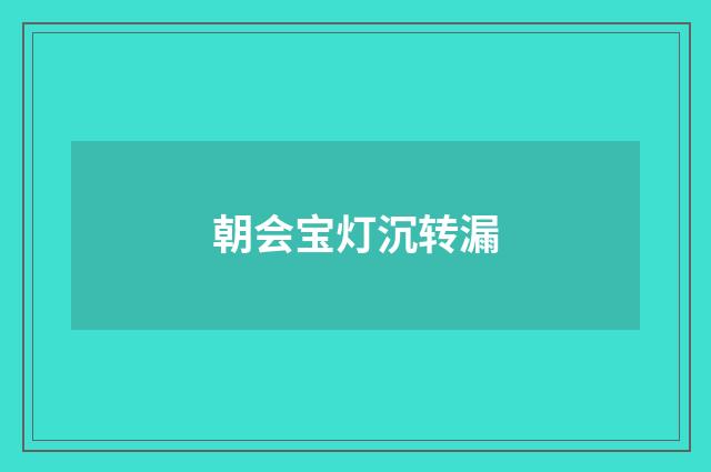 朝会宝灯沉转漏