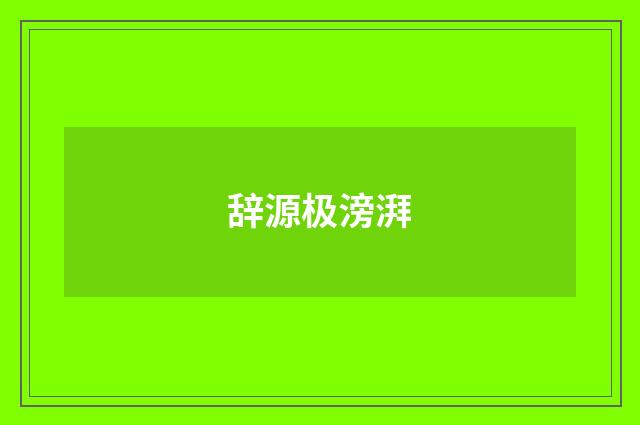 辞源极滂湃