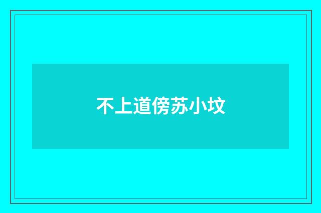 不上道傍苏小坟