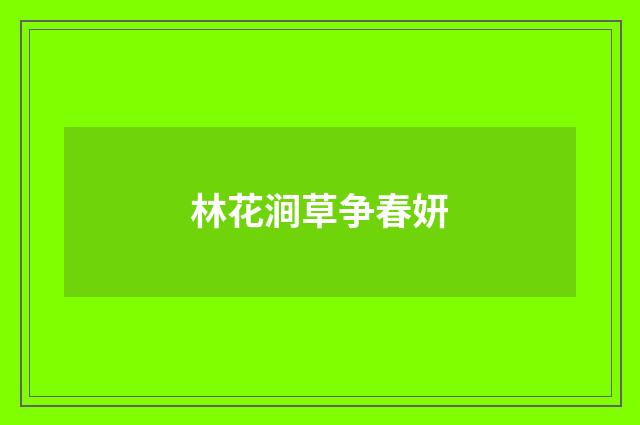 林花涧草争春妍