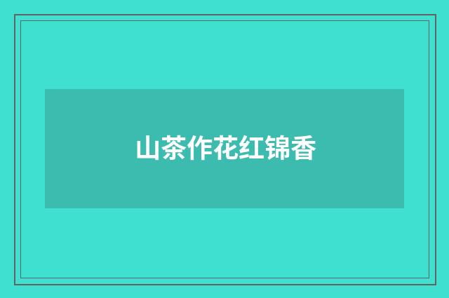 山茶作花红锦香