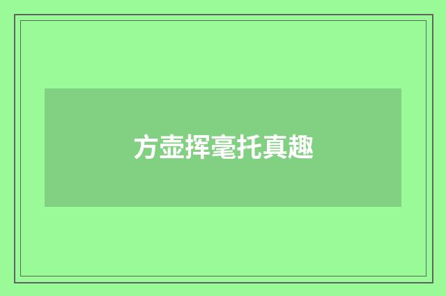 方壶挥毫托真趣