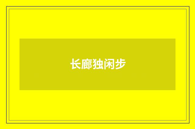 长廊独闲步