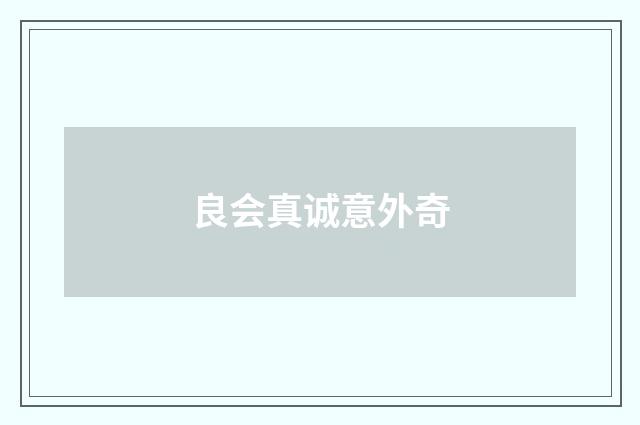 良会真诚意外奇