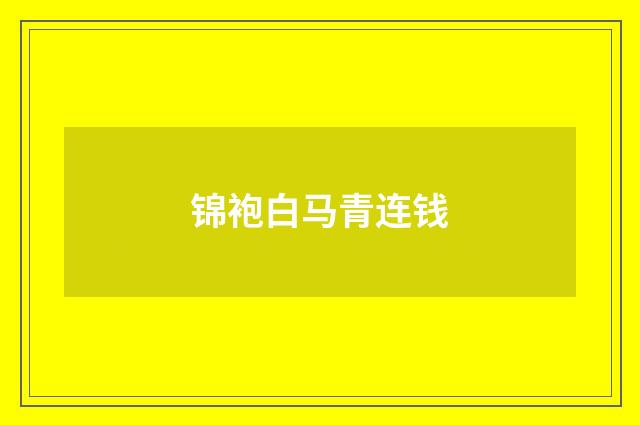 锦袍白马青连钱