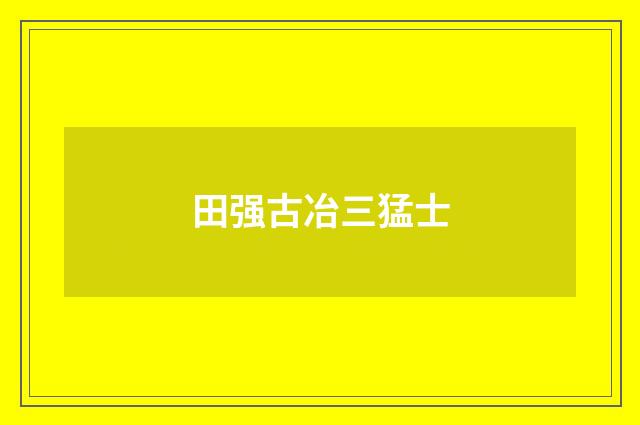 田强古冶三猛士