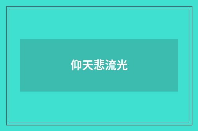 仰天悲流光