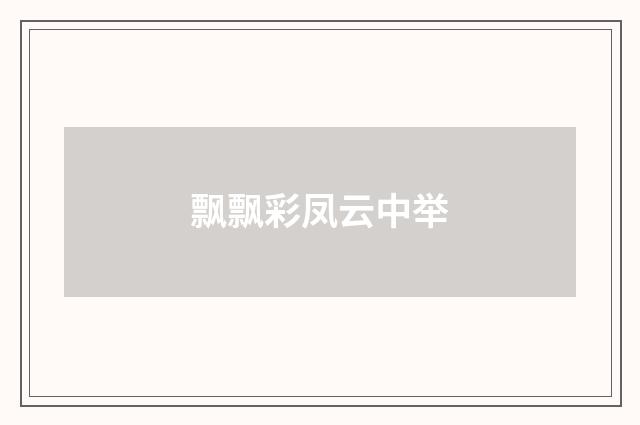 飘飘彩凤云中举