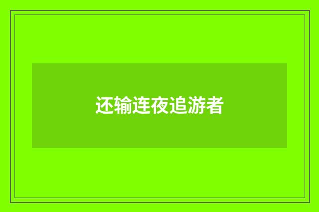 还输连夜追游者